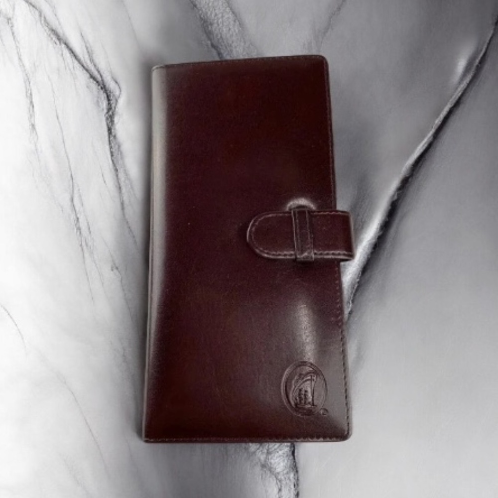 Brown Faux Leather Travel Organizer Wallet & Passport Holder